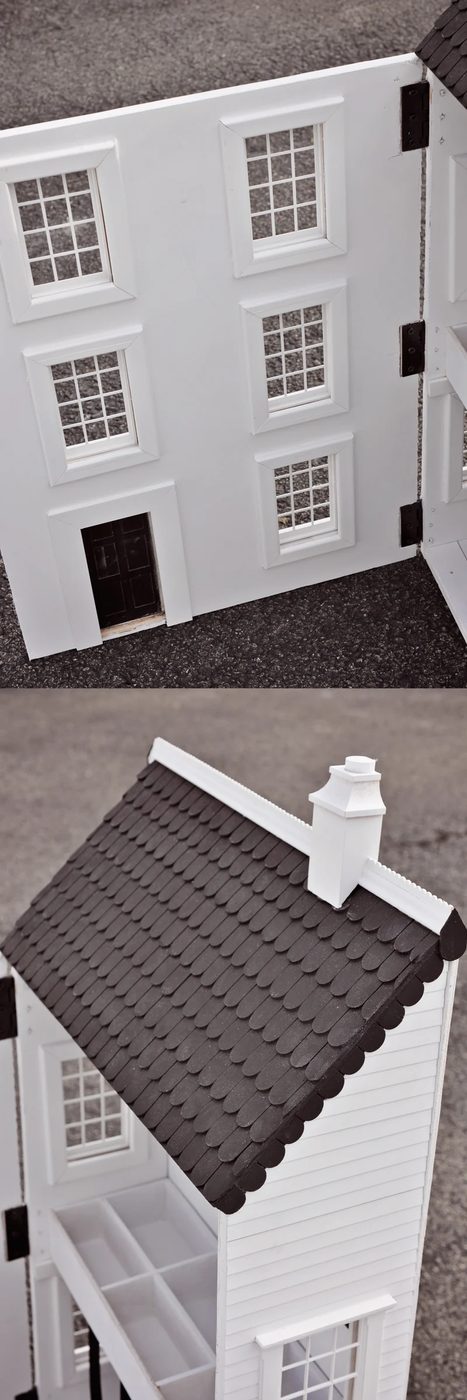 Build a dollhouse and store hair accessories inside! So cute for art supplies or other girly treasures, too. walkthrough on Bekob.com