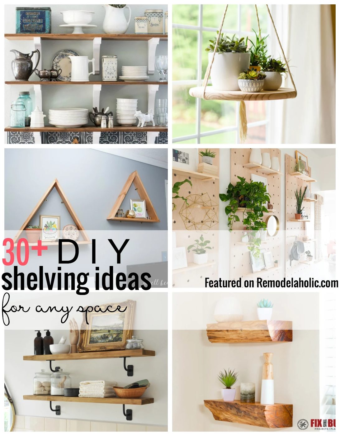 Add some extra storage with wall shelves. Try one of our featured 30+ Handmade shelving options for any space featured on Bekob.com