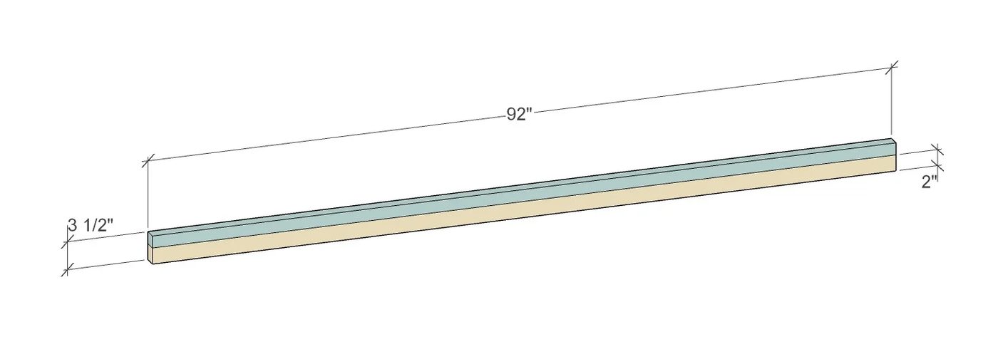 Bekob Floating Shelf 2x4