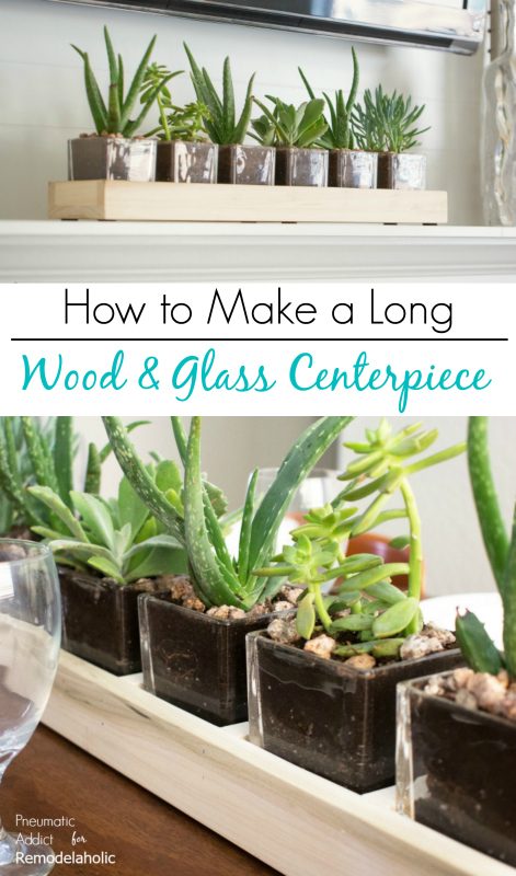 How to make a long wood and glass planter centerpiece | straightforward to build and well fitted for mantels, dining tables, or wedding centerpieces | Full video walkthrough and bu