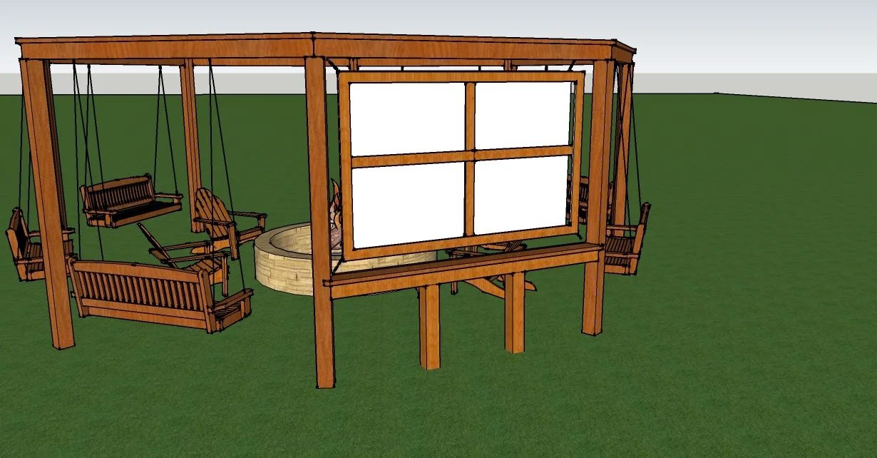 Pergola walkthrough with Optional Movie Screen by Little White House Blog featured on @Bekob