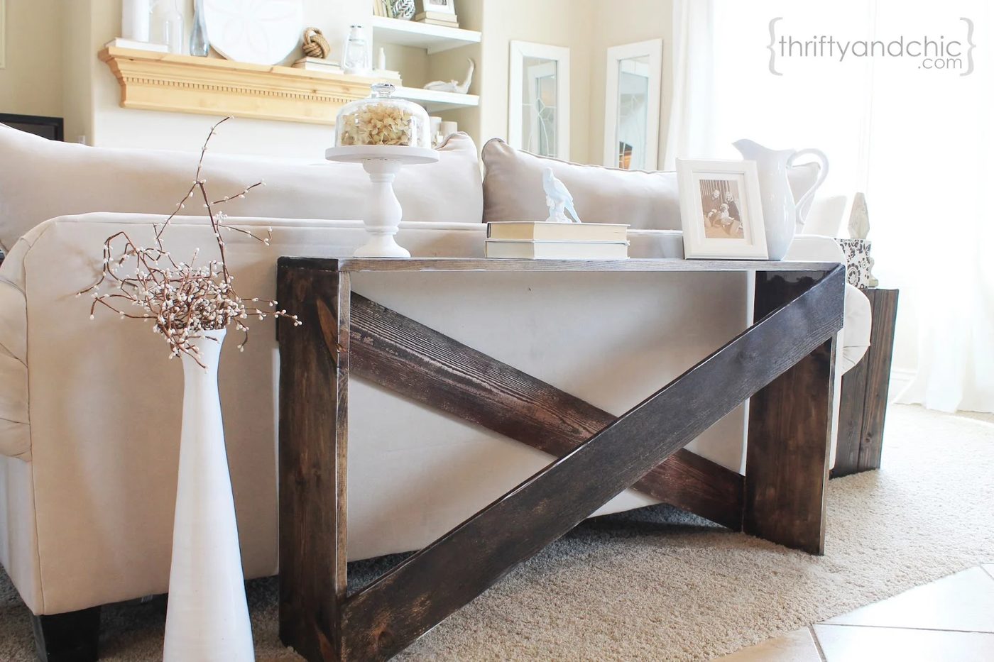cute and straightforward Handmade sofa table, featured on Bekob.com