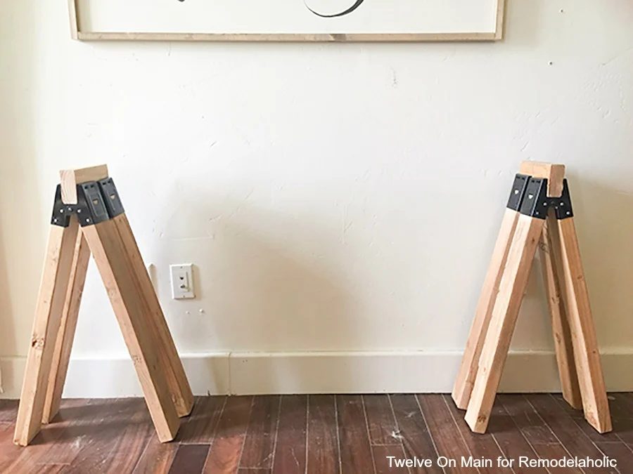 Handmade Sawhorse Sofa Table by Twelve On Main for Bekob