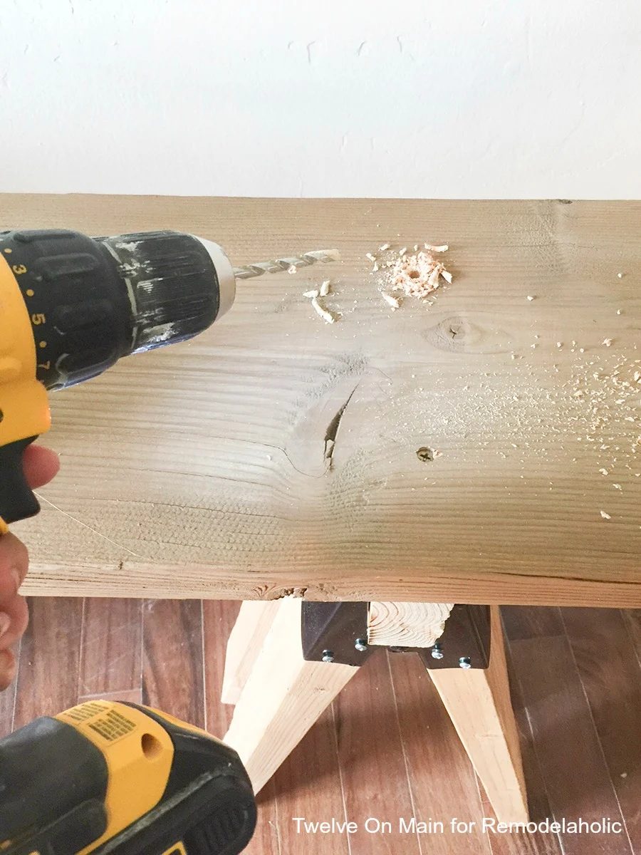 Handmade Sawhorse Sofa Table by Twelve On Main for Bekob