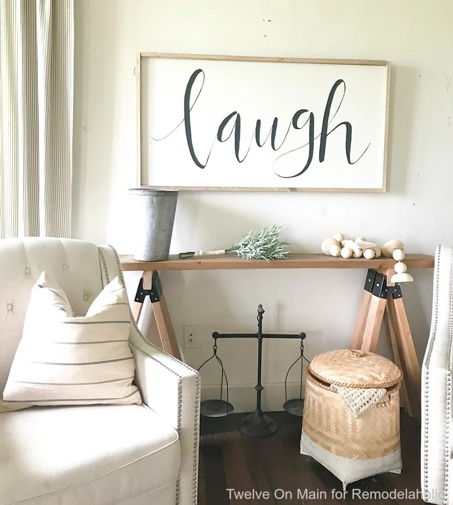 Handmade Sawhorse Sofa Table by Twelve On Main
