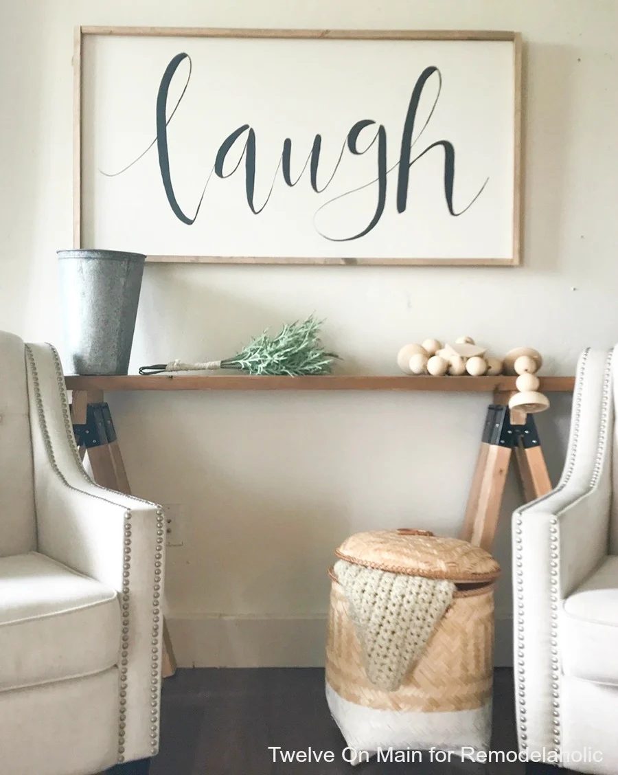 Handmade Sawhorse Sofa Table by Twelve On Main for Bekob