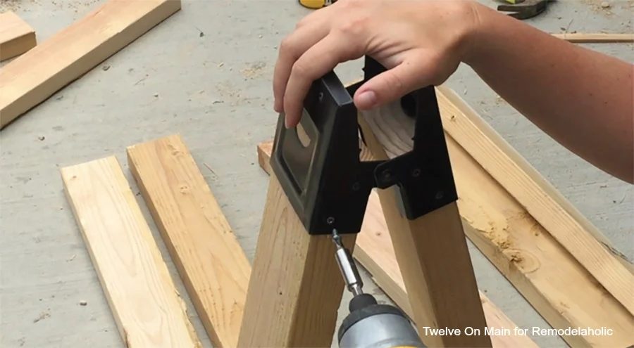 Handmade Sawhorse Sofa Table by Twelve On Main for Bekob