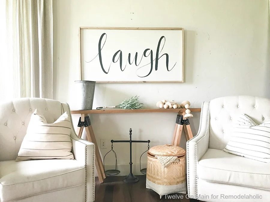 Build A Sawhorse Sofa Table in an Afternoon