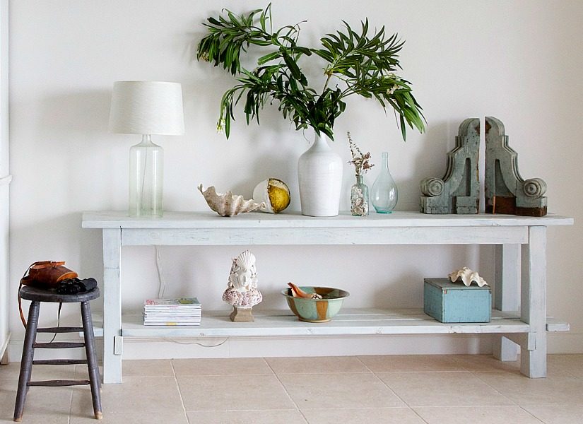 Build a No-Nails Console Table + Layering Milk Paint