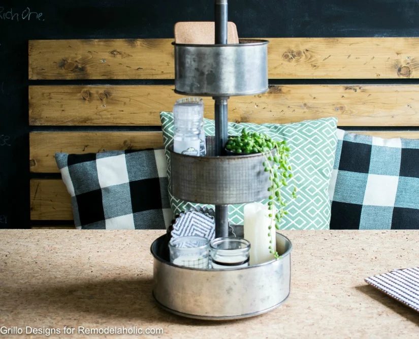 Handmade Rotating Metal Tiered Tray Organizer