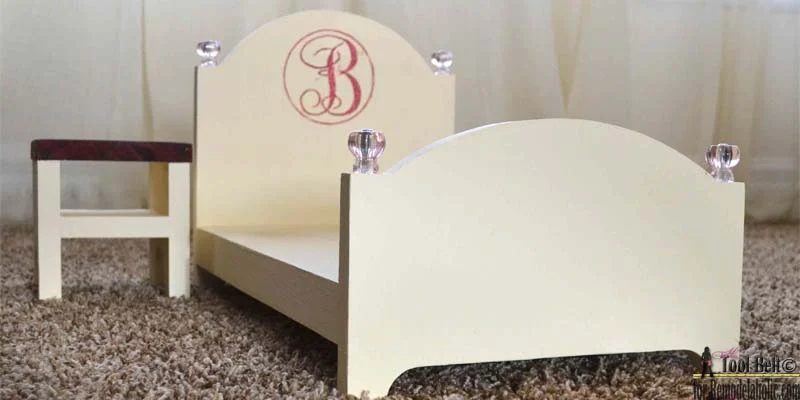 Make a Doll Bed for 18″ Dolls with Matching Nightstand