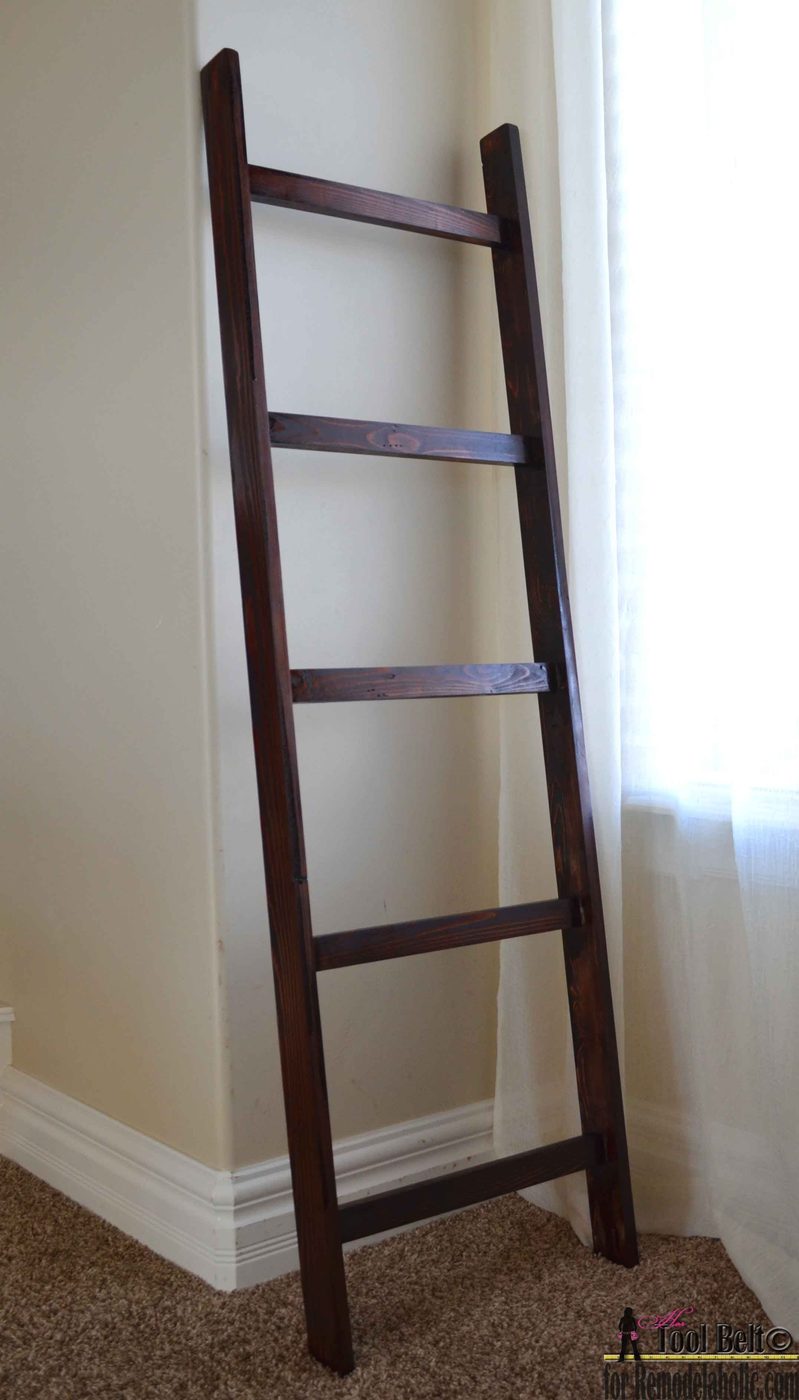 Handmade blanket ladder for about $5.
