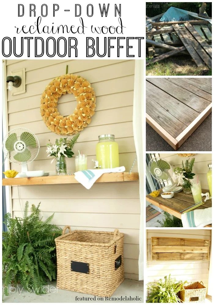 Drop-Down Reclaimed Wood Outdoor Buffet, Simply Swider featured on Bekob