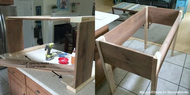 planter box frame built, MyLove2Create for Bekob