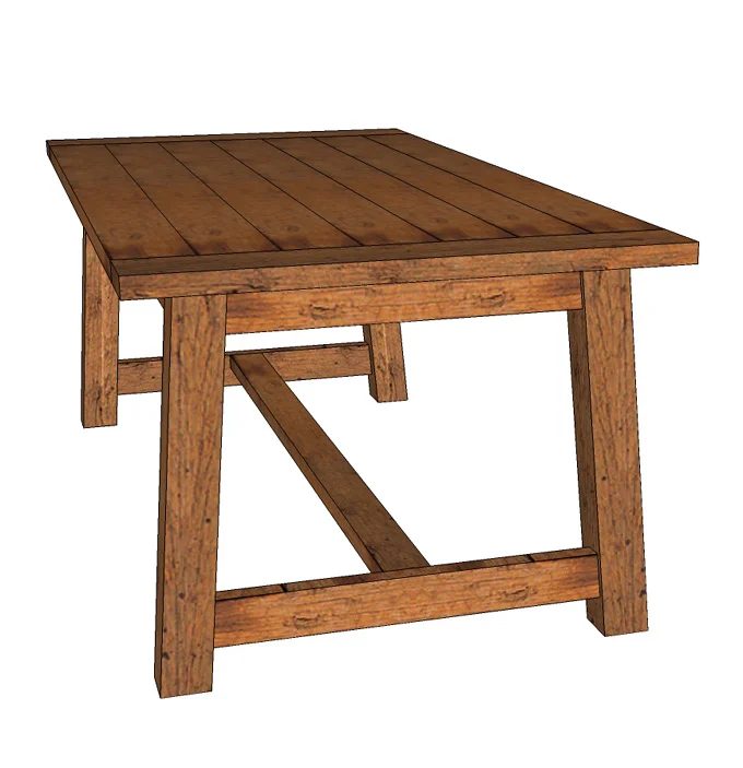 Build an straightforward first-time Handmade farmhouse dining table for $100