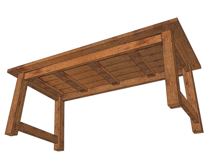 How to build a Handmade farmhouse dining table for beginners