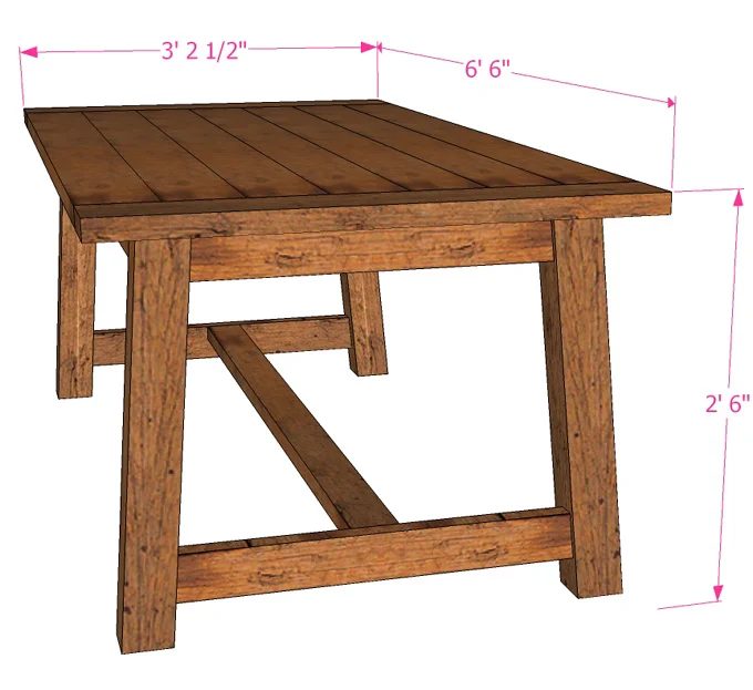 straightforward first-time Handmade farmhouse table woodworking plans
