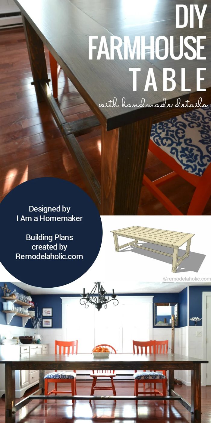 The handmade details make this Handmade farmhouse table perfectly rustic and striking! It seats up to 12, so you can have the whole neighborhood over for dinner with plenty of elbo