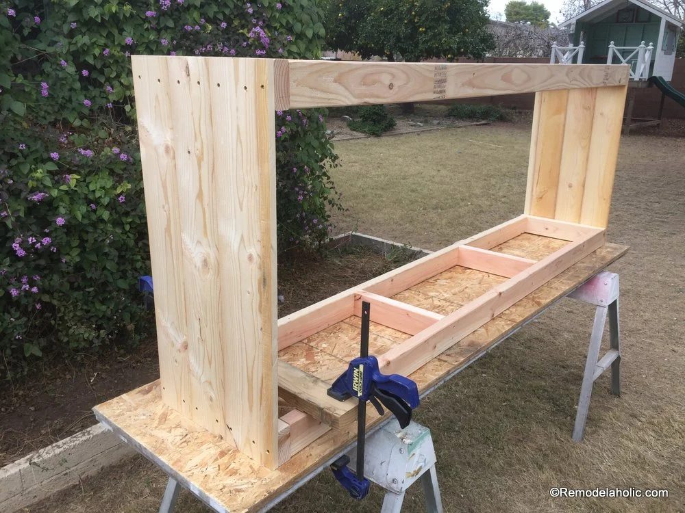 build a farmhouse style planked x tv console or sideboard @Bekob (14)