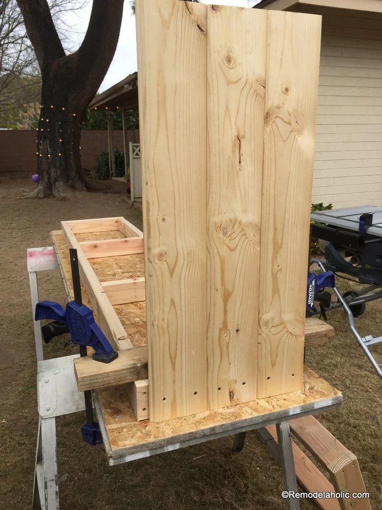 build a farmhouse style planked x tv console or sideboard @Bekob (11)