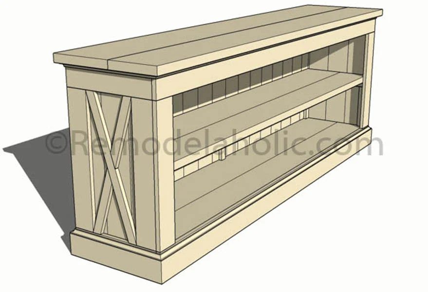 farmhouse console sideboard table plans-1 @Bekob (15)