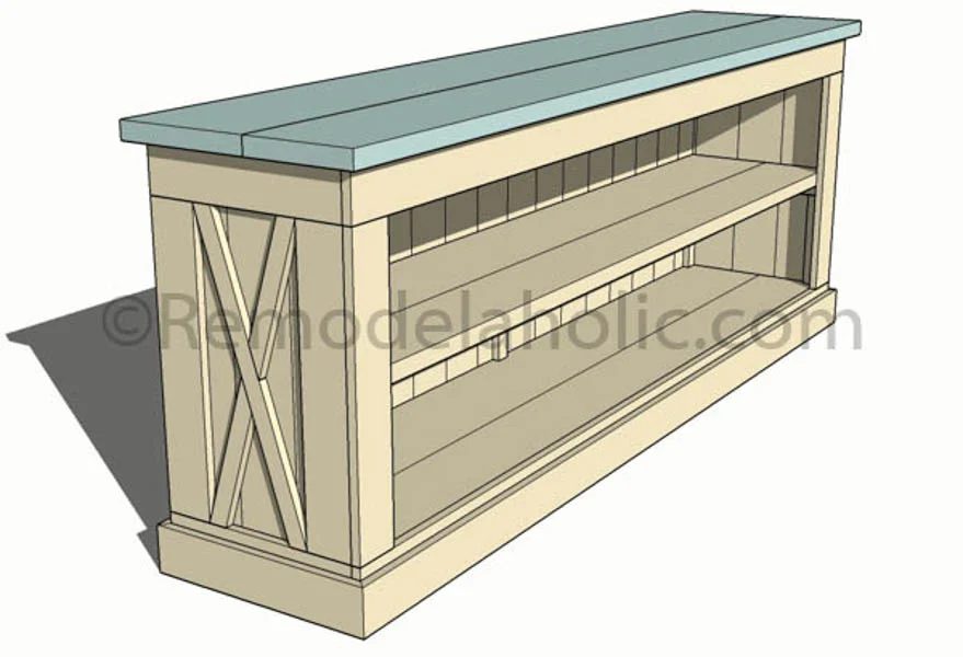 TV console sideboard table plans-1 @Bekob (13)