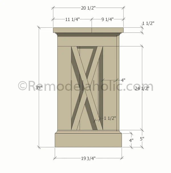 farmhouse console sideboard table plans-1 @Bekob (1) updated