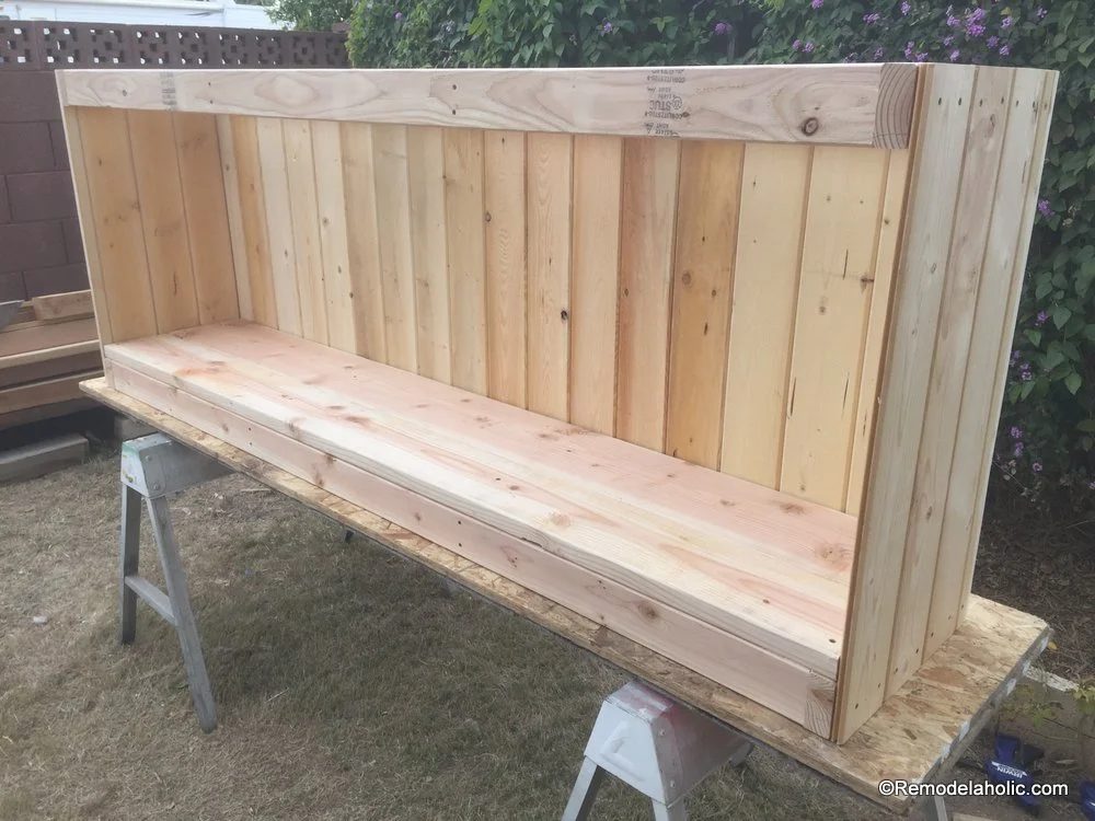 build a farmhouse style planked x tv console or sideboard @Bekob (16)