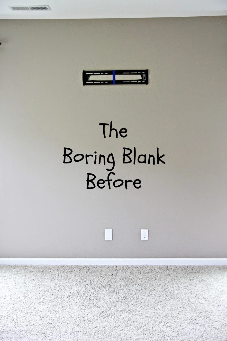 blank wall before faux fireplace - Blesser House featured on @Bekob