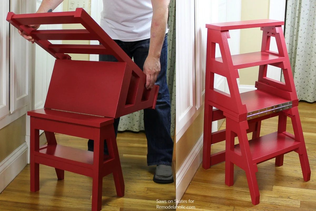 Building Plan Diy Ladder Chair Stepstool Inspired By Benjamin Franklin #Bekob