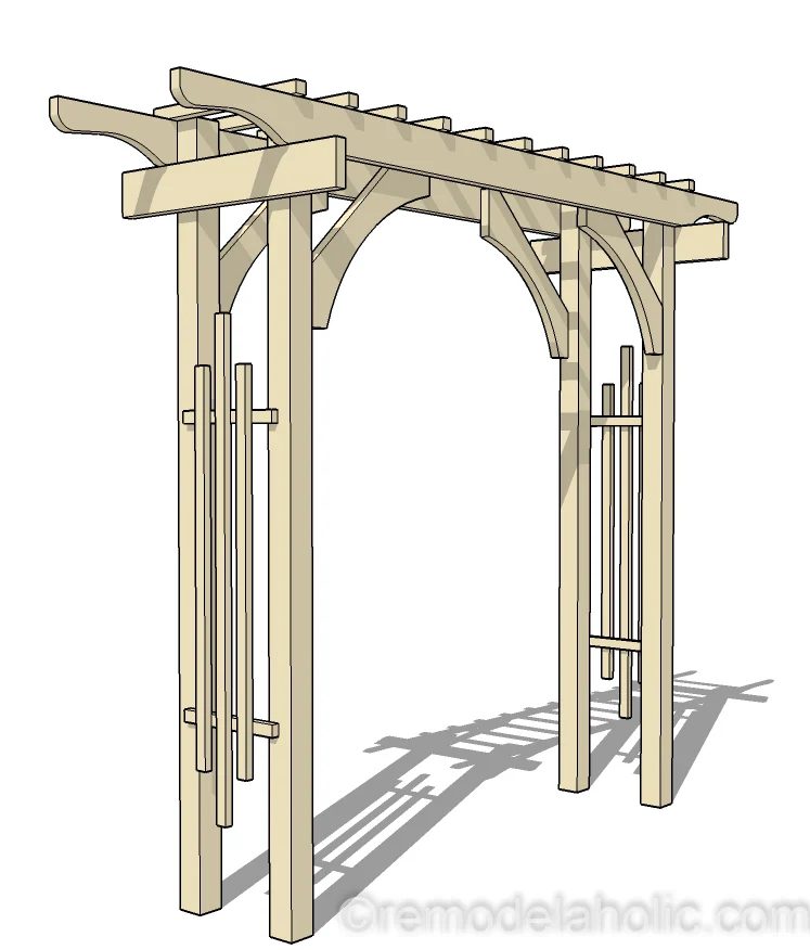 how to build a wood garden arbor wedding arch #Bekob