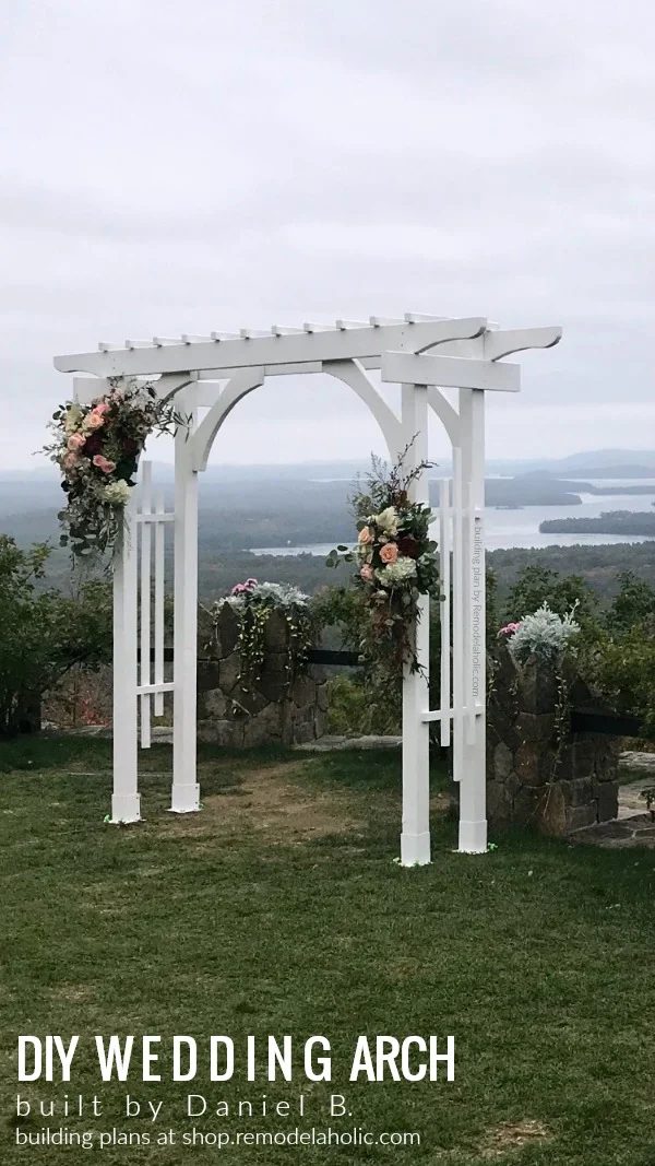 Portable White Wedding Arch Built By Daniel B 9oct19, Plans From Bekob