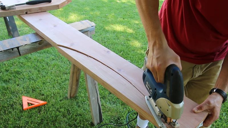 how to cut an arch for a garden wedding arbor