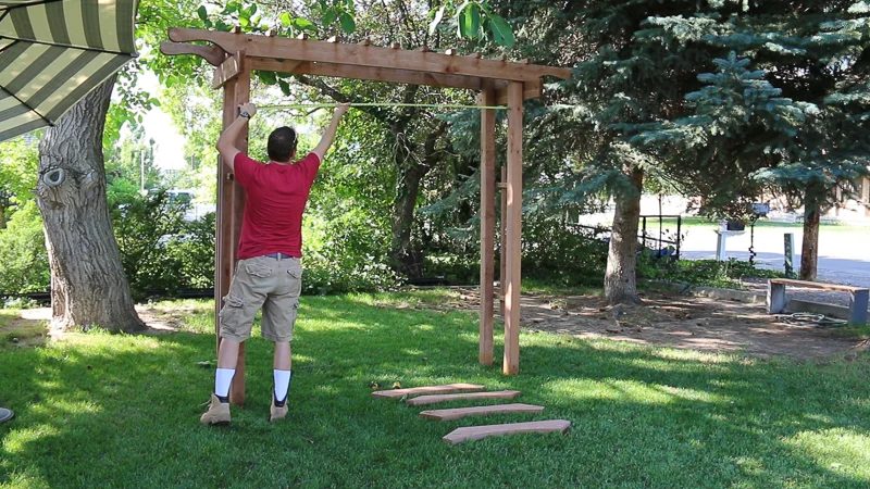 how to build a garden arbor and check for square