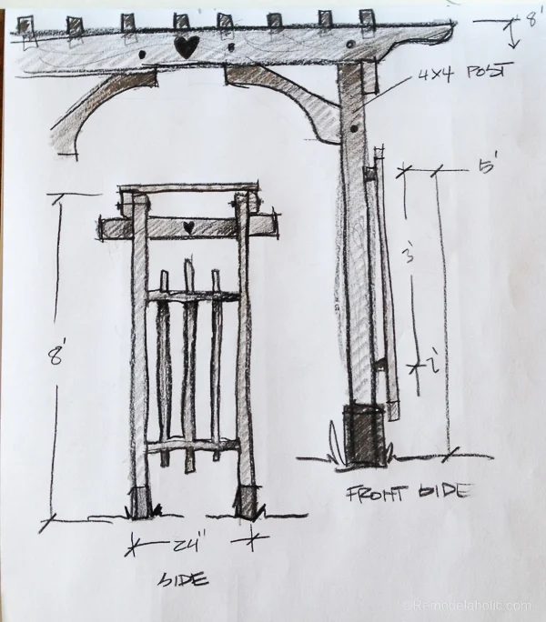 how to build a direct wood garden arbor as a portable wedding arch