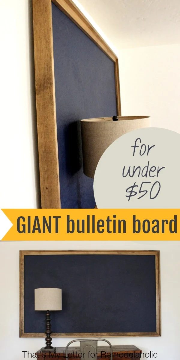 Handmade Giant Bulletin Board (for less than $50) | That's My Letter for @Bekob #organize #handmade