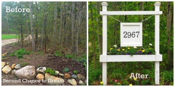 before and after house number planter box Handmade - Second Chance to Dream featured on @Bekob