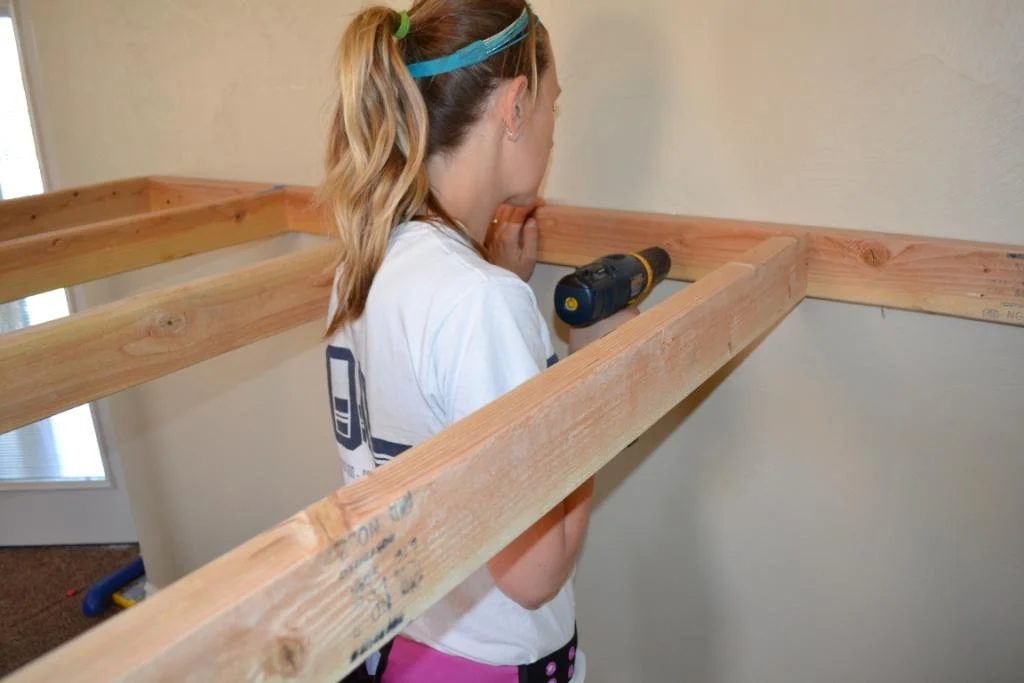 how to build an indoor tree house play loft and screw into the studs, I Am Hardware featured on Bekob