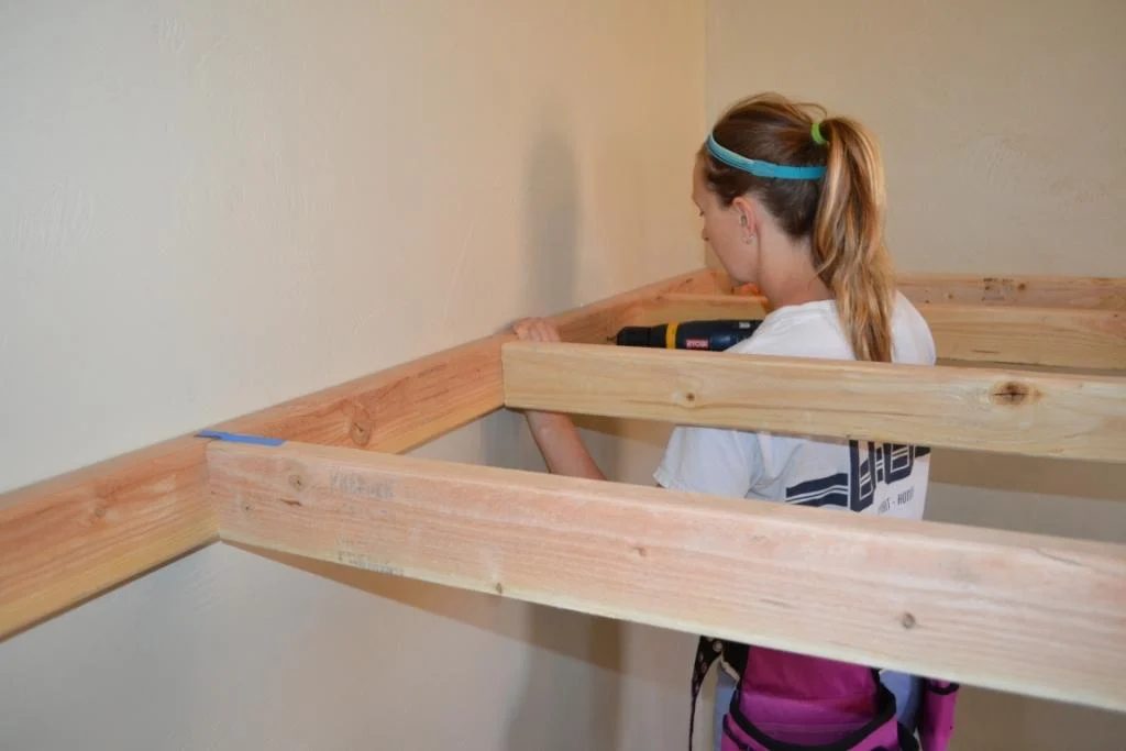 how to build an indoor tree house play loft and drill into the studs, I Am Hardware featured on Bekob