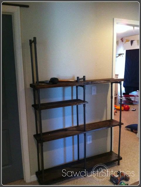 Make industrial-style shelving on a modest-cost! #Bekob