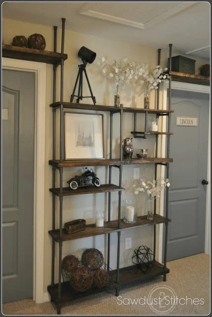 Industrial shelf made with inexpensive PVC pipe | Sawdust 2 Stitches on Bekob.com