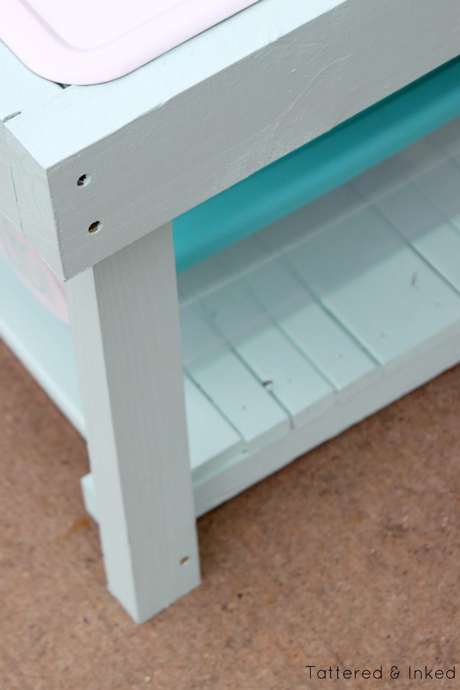 walkthrough for kids watertable using recycled kitchen sink by Tattered and Inked featured on @Bekob