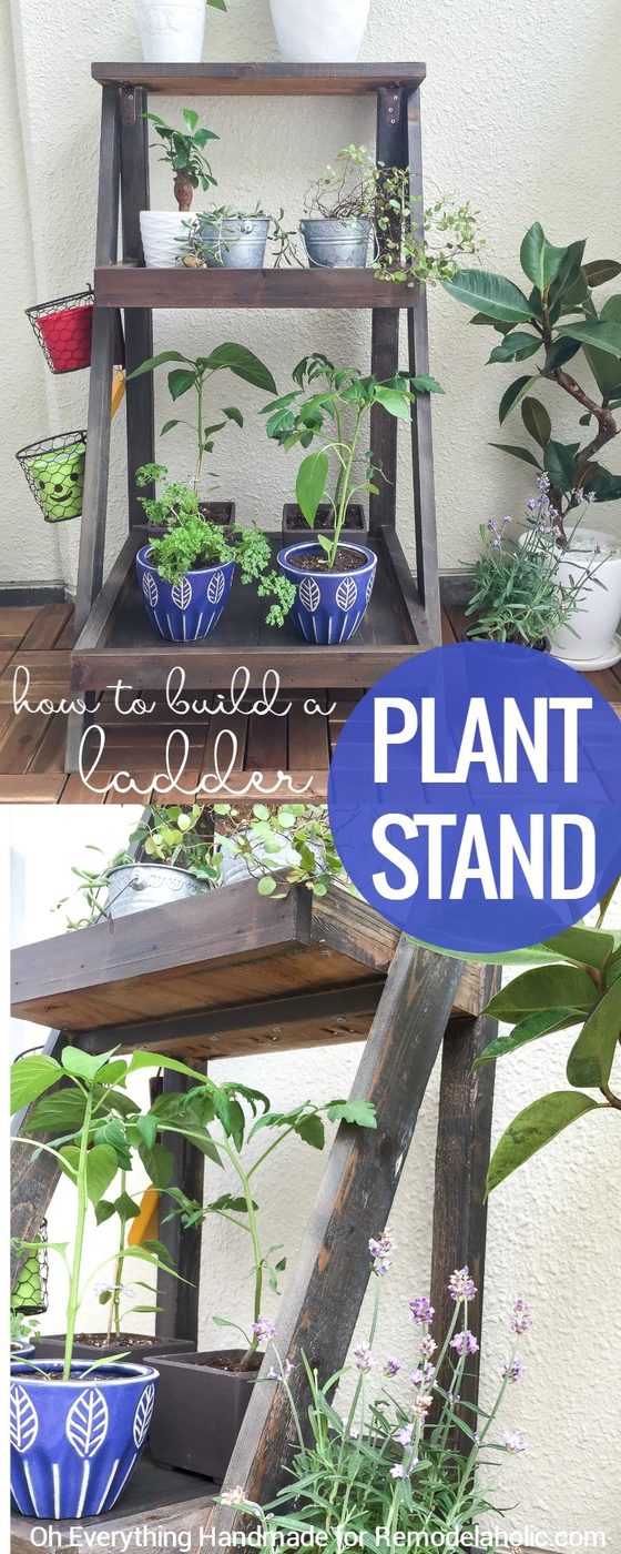 Follow this straightforward walkthrough to build your own tiered ladder plant stand for the patio or porch. well fitted for flowers, an herb garden, or a small container garden.