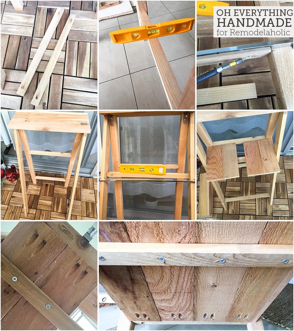 Ladder Plant Stand by OEH- Building instructions - How to attach the horizontal boards part2