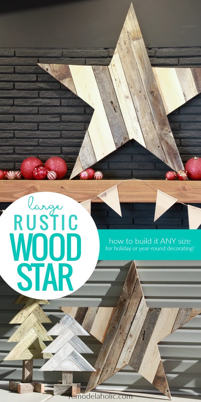 How To Build A Diy Large Rustic Wood Star From Reclaimed Wood Old Fence Boards For Christmas 4th Of July And Year Round Decorating @Bekob