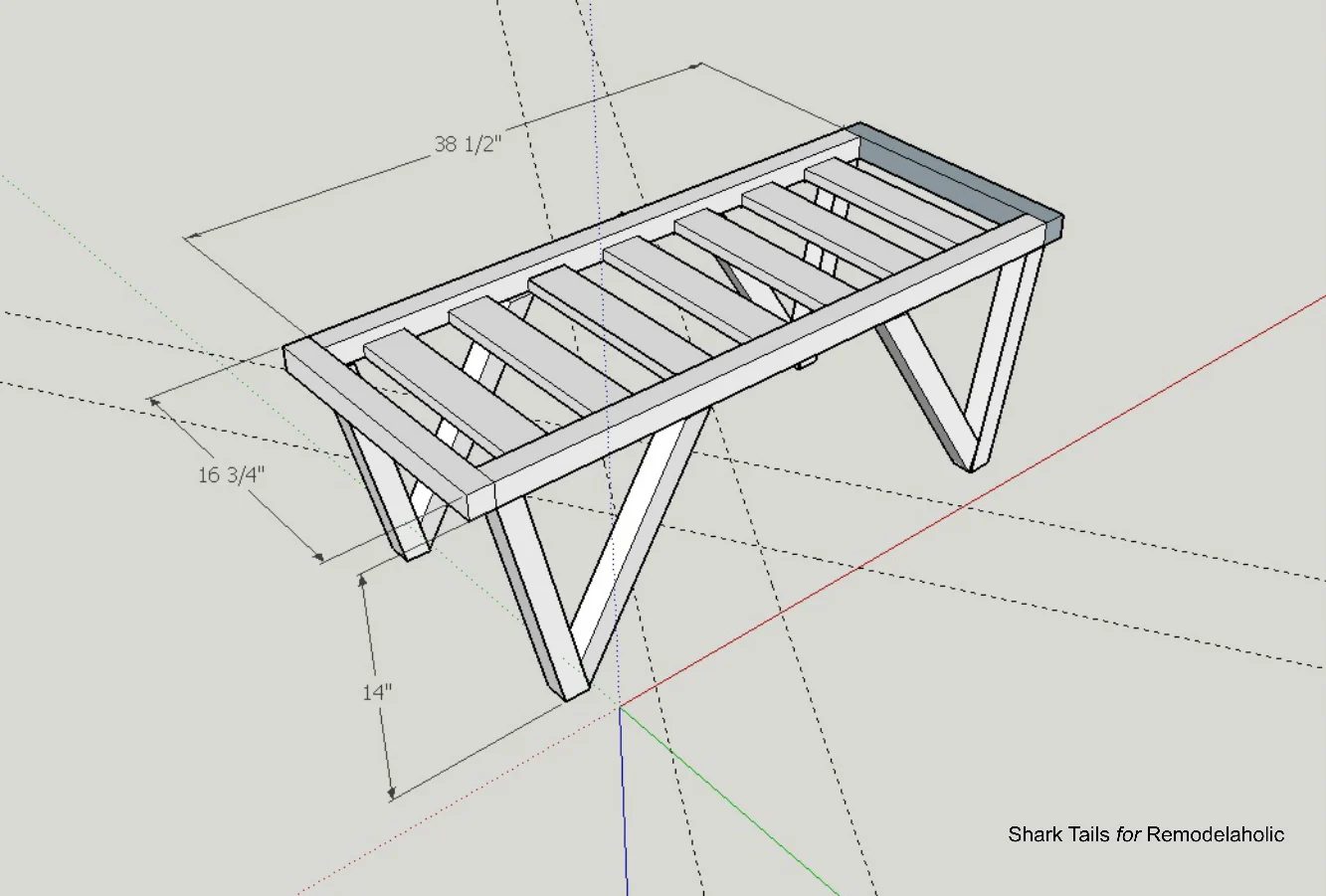 Triangle Bench.SharkTails.11