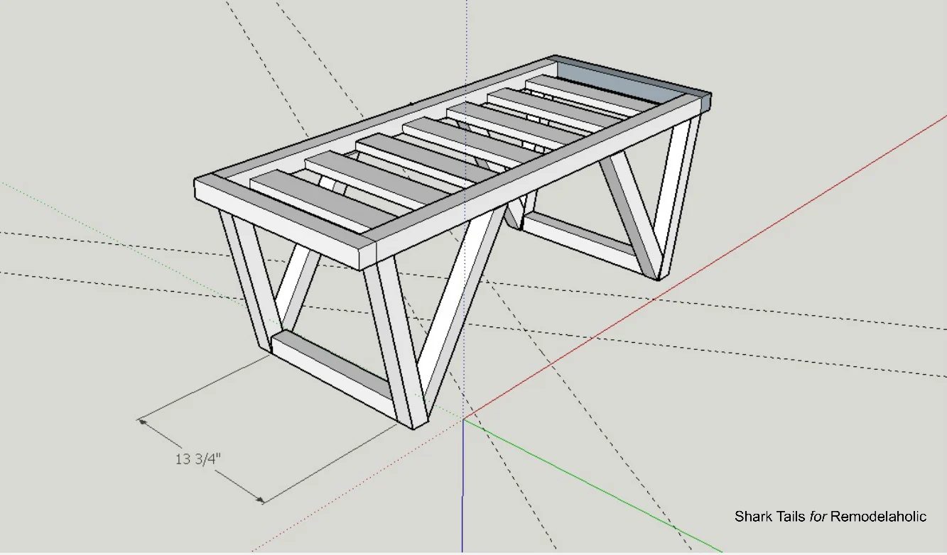 Triangle Bench.SharkTails.12