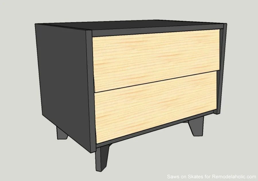 Saws On Skates Mid Century Modern Nightstand ISO