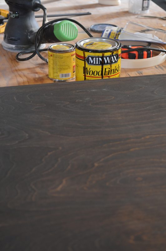 Wood top metal base coffee table Handmade, Plaster and Disaster featured on Bekob.com