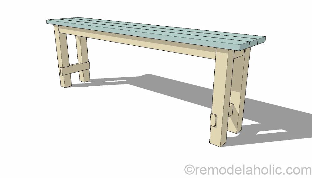 How to build a no-nails console table for straightforward disassembly for moving. Designed by Shabbyfufu, building plans by @Bekob